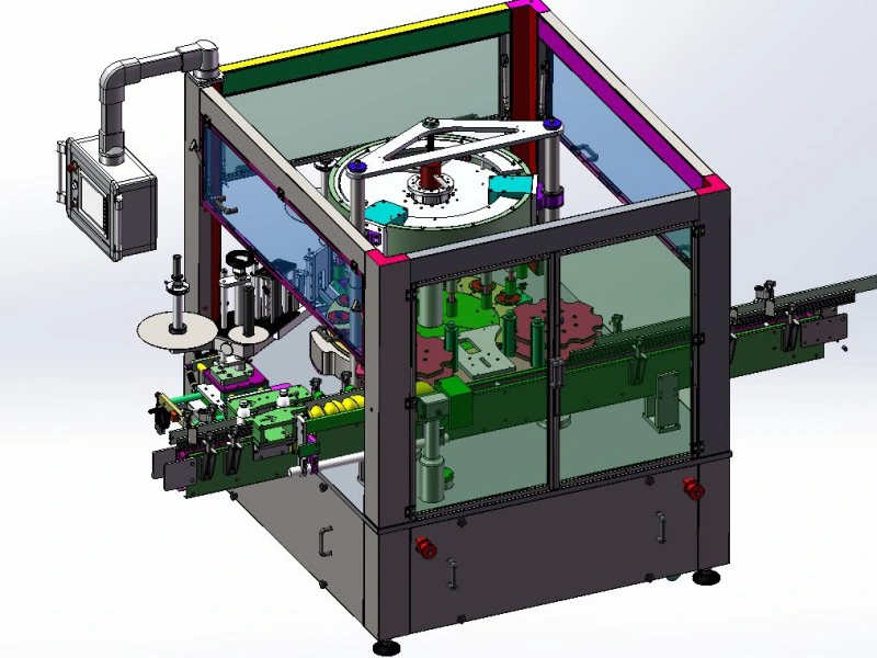 Square Cosmetic Jar Labeling Machine